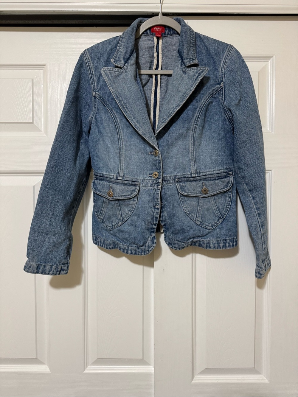 Mossimo vintage Women's Denim Blazer Jacket - Light Blue
